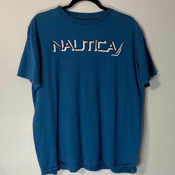 Nautica Teal Crew Neck Tee size L - Picture 1 of 4